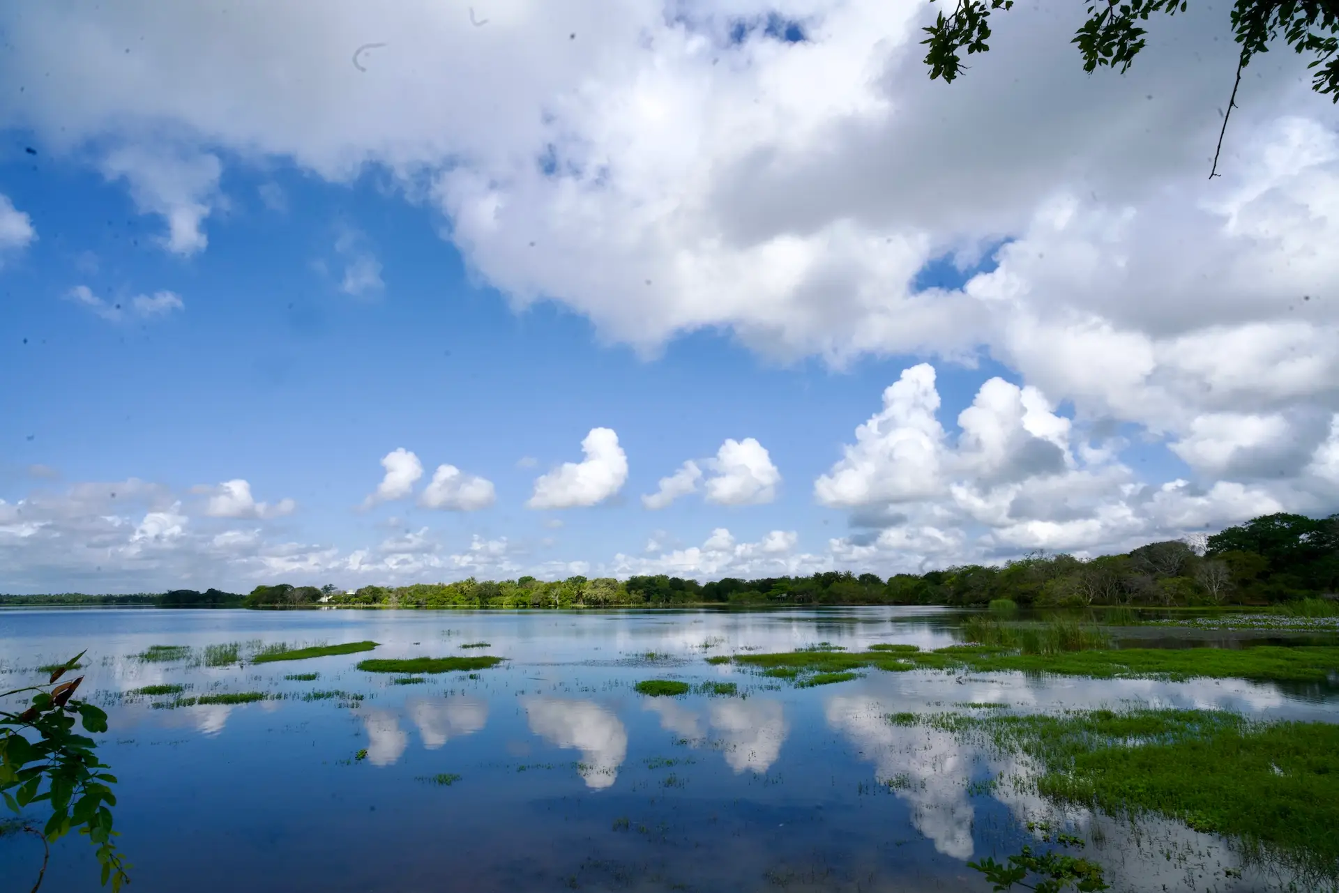 View across Yoda Lake from RAIA Lake in southern Sri Lanka