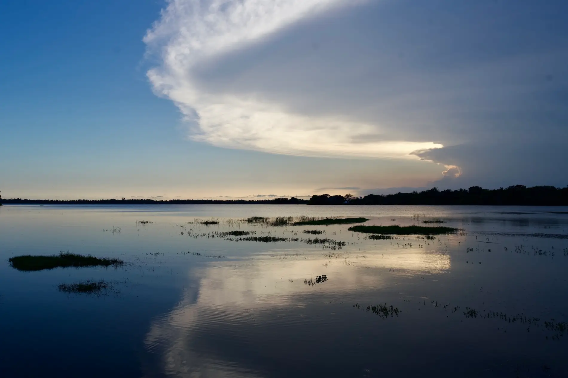 View across Yoda Lake from RAIA Lake in southern Sri Lanka